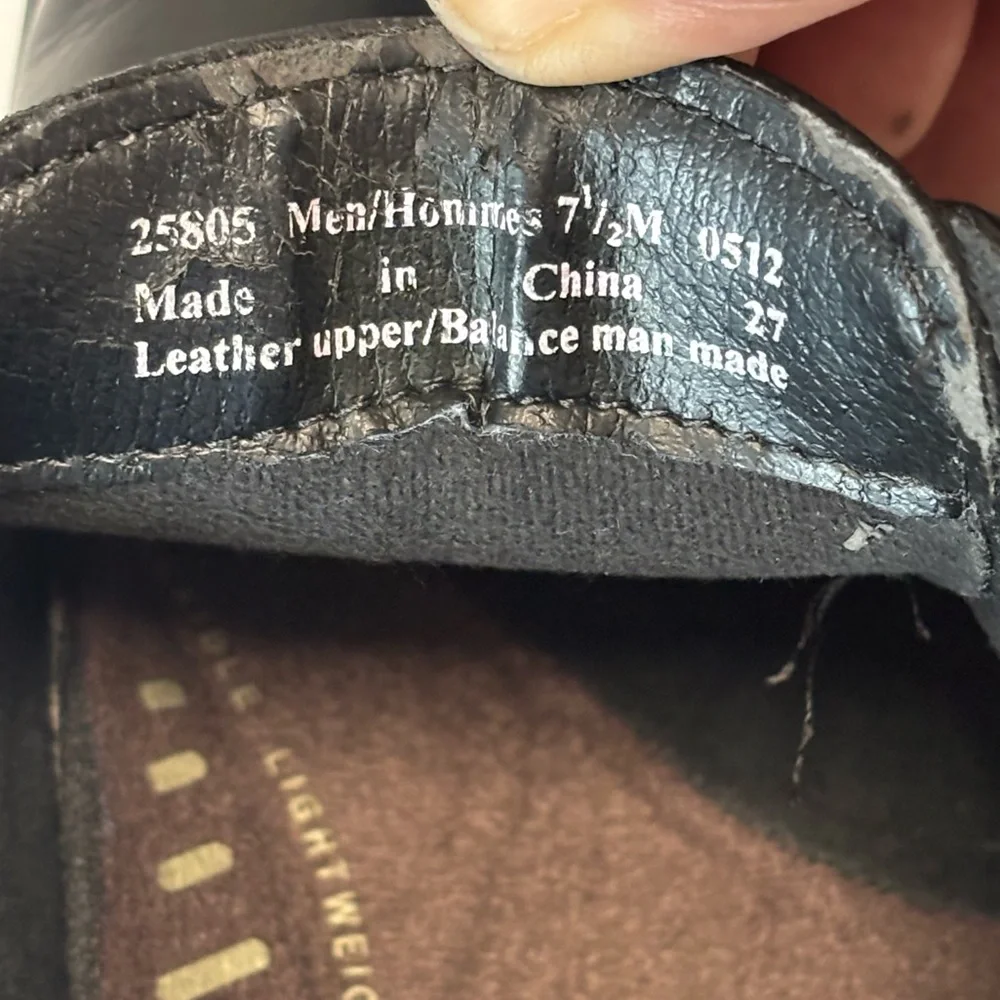 BOSTONIAN Flexlite Black 7.5 Lace-Up Oxford Shoes